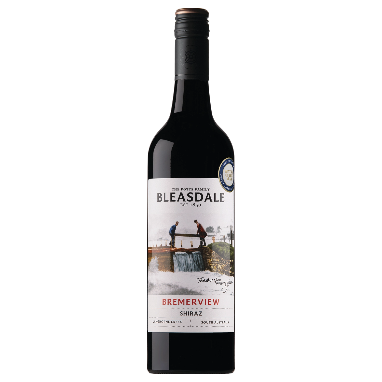 A bottle of Bleasdale Vineyards Bremerview Shiraz 2024 750ml Red Wine