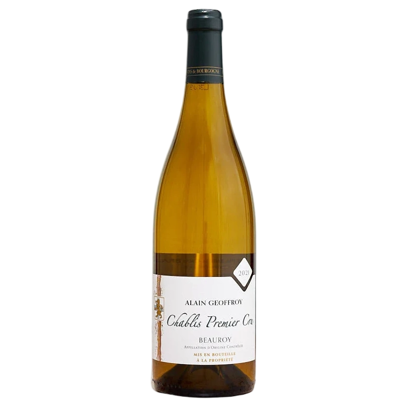 A bottle of Alain Geoffroy Premier Cru Chablis Beauroy 2022 1500ml White Wine
