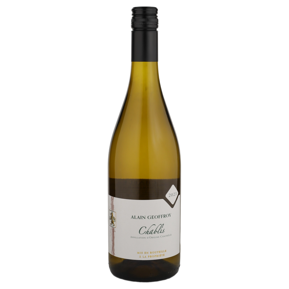 A bottle of Alain Geoffroy Chablis 2024 750ml White Wine
