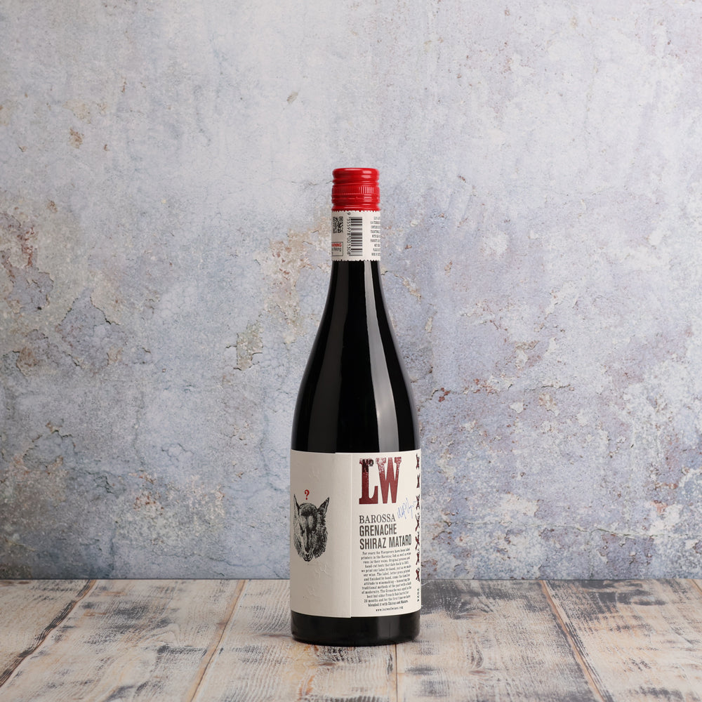 A bottle of Lost Wolf Barossa Valley GSM 2024 750ml Red Wine