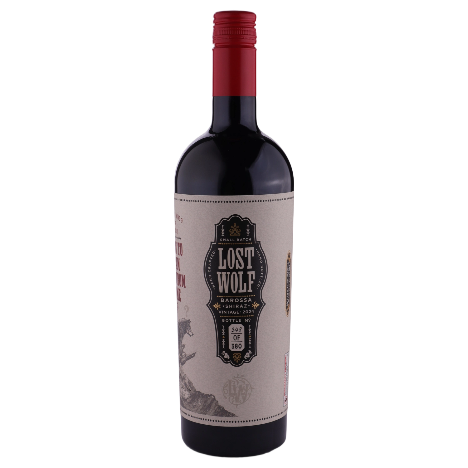A bottle of Lost Wolf Reserve Barossa Valley Shiraz 2024 750ml Red Wine