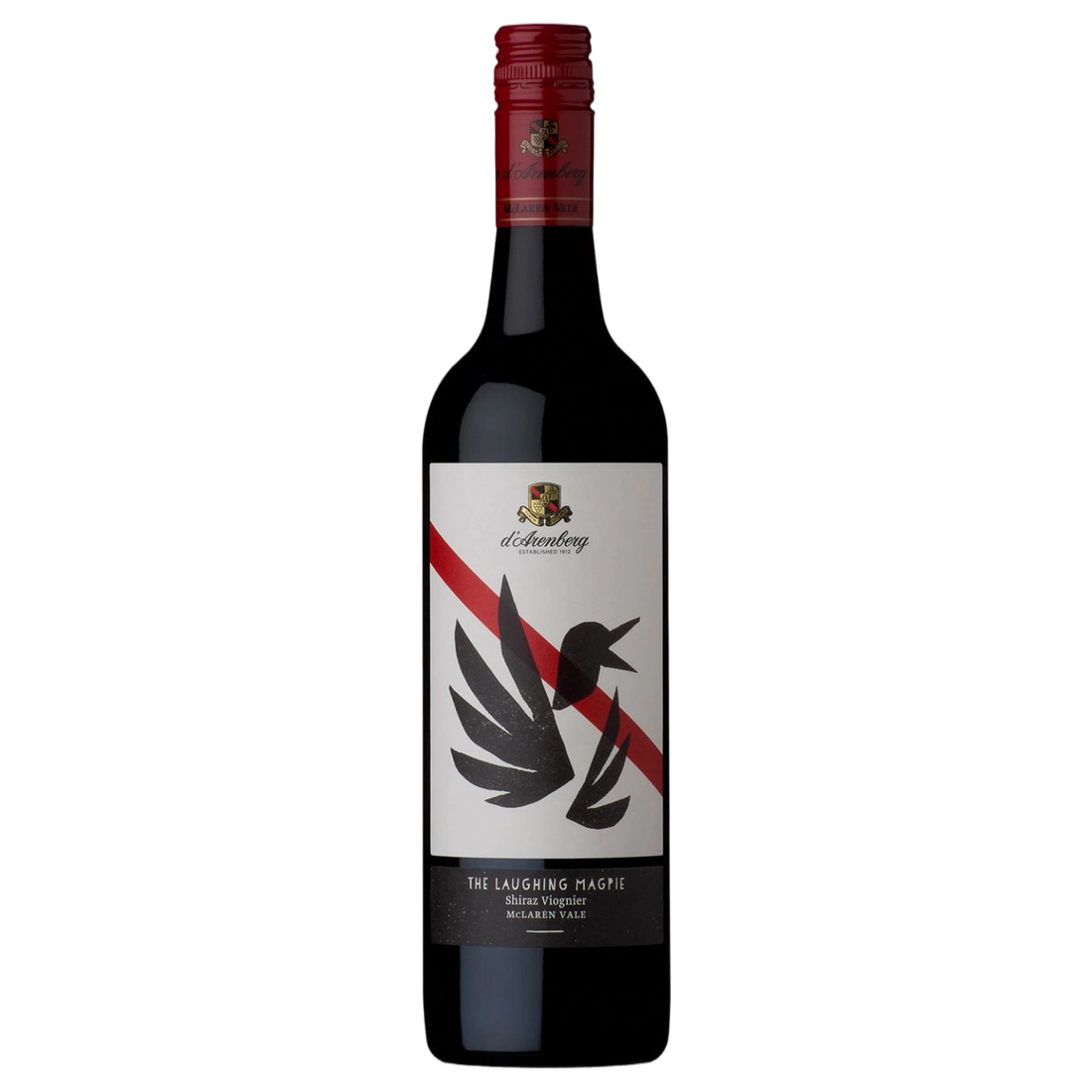 A bottle of d'Arenberg The Laughing Magpie Shiraz Viognier 2020 750ml White Wine