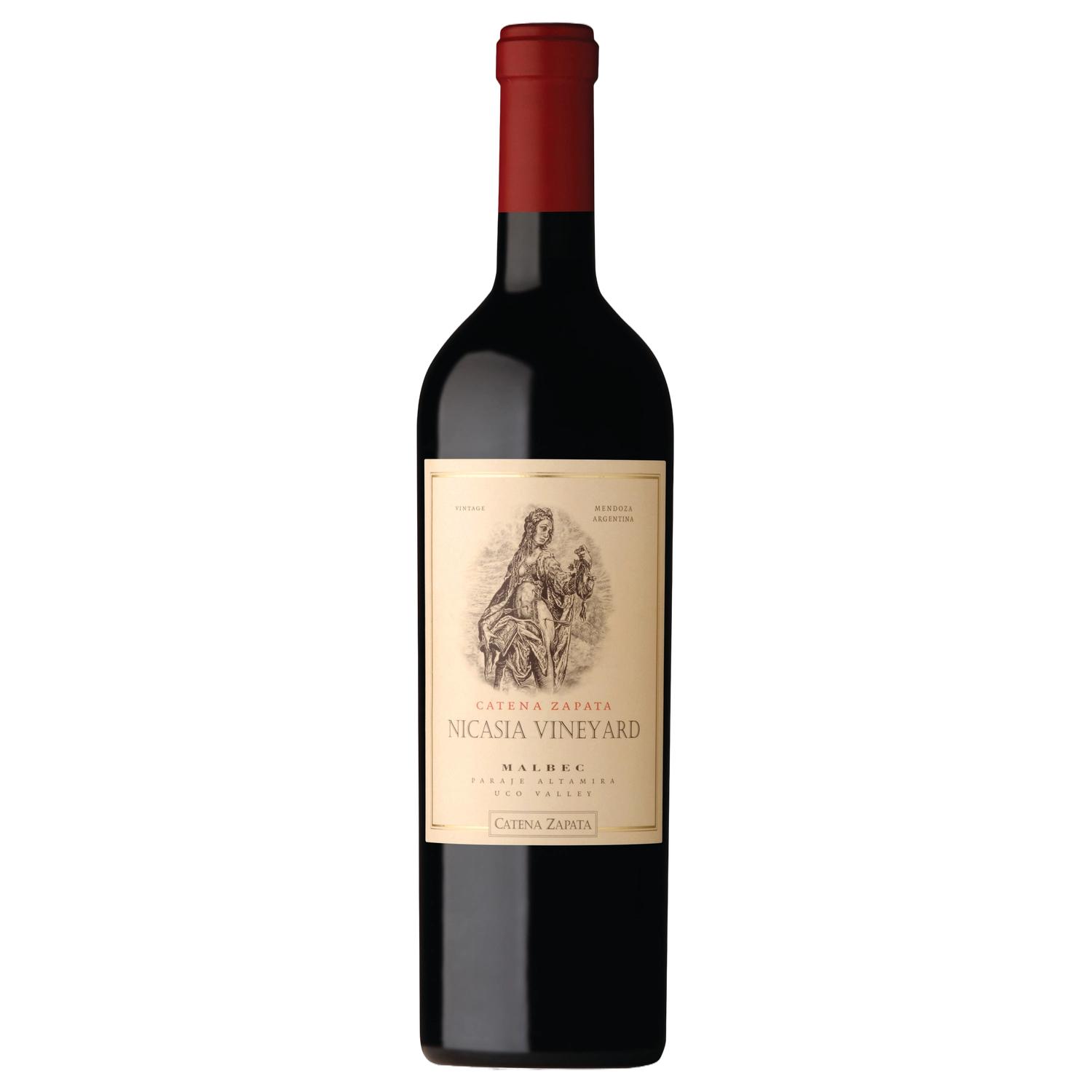 A bottle of Bodega Catena Zapata Nicasia Vineyard Malbec 2022 750ml Red Wine