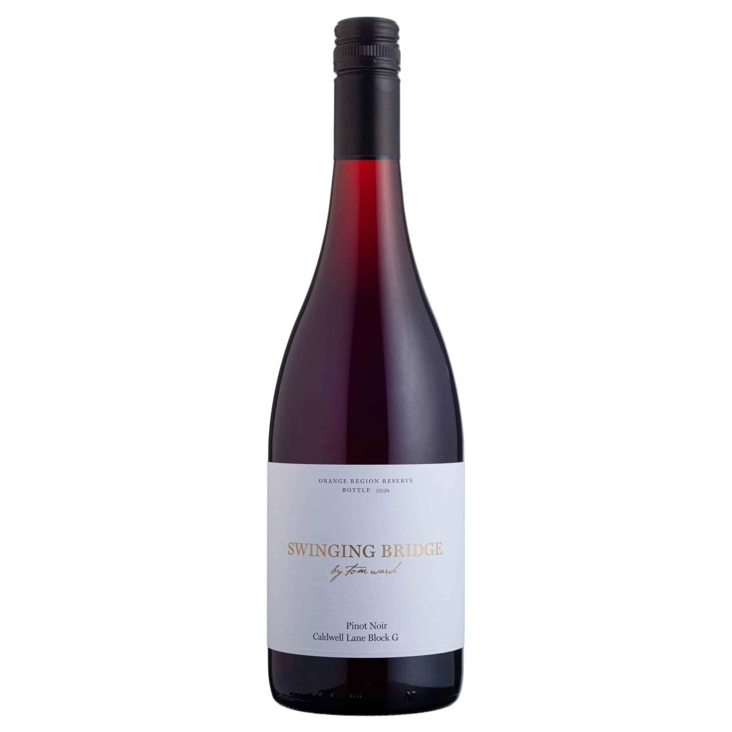 A bottle of Swinging Bridge Caldwell Lane Pinot Noir 2024 750ml Red Wine