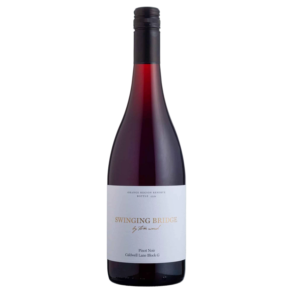 A bottle of Swinging Bridge Caldwell Lane Pinot Noir 2024 750ml Red Wine