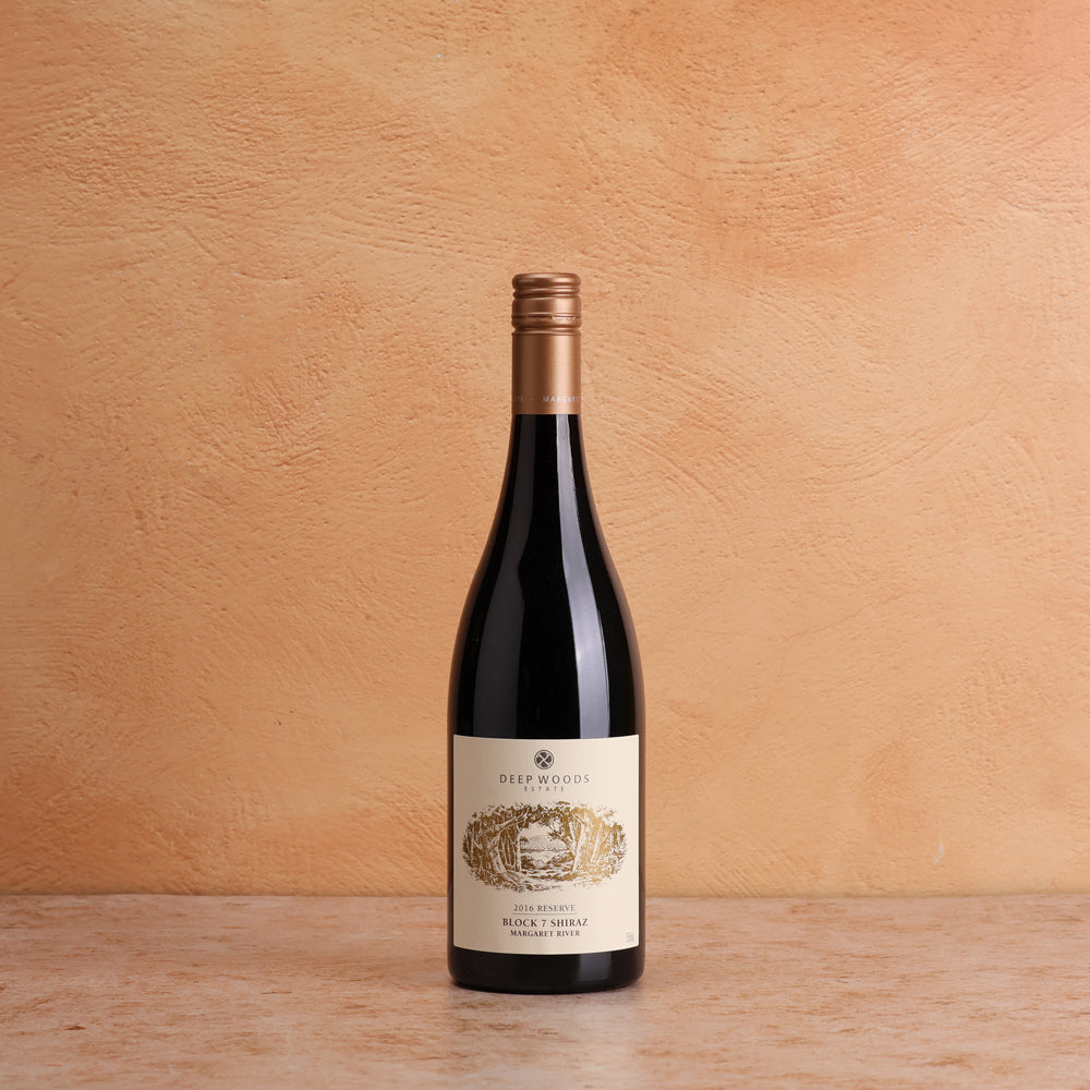 A bottle of Deep Woods Reserve Block 7 Shiraz 2016 750ml Red Wine