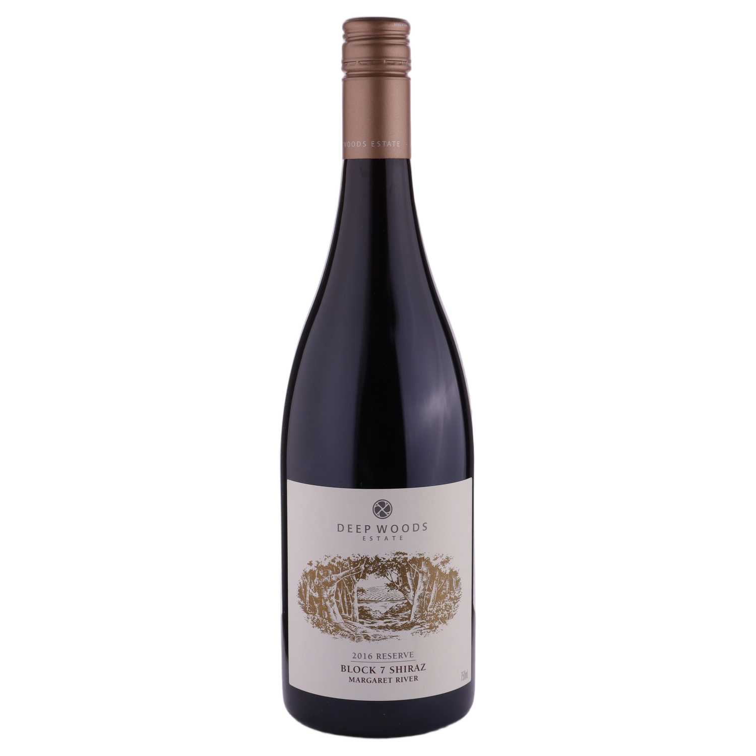 A bottle of Deep Woods Reserve Block 7 Shiraz 2016 750ml Red Wine