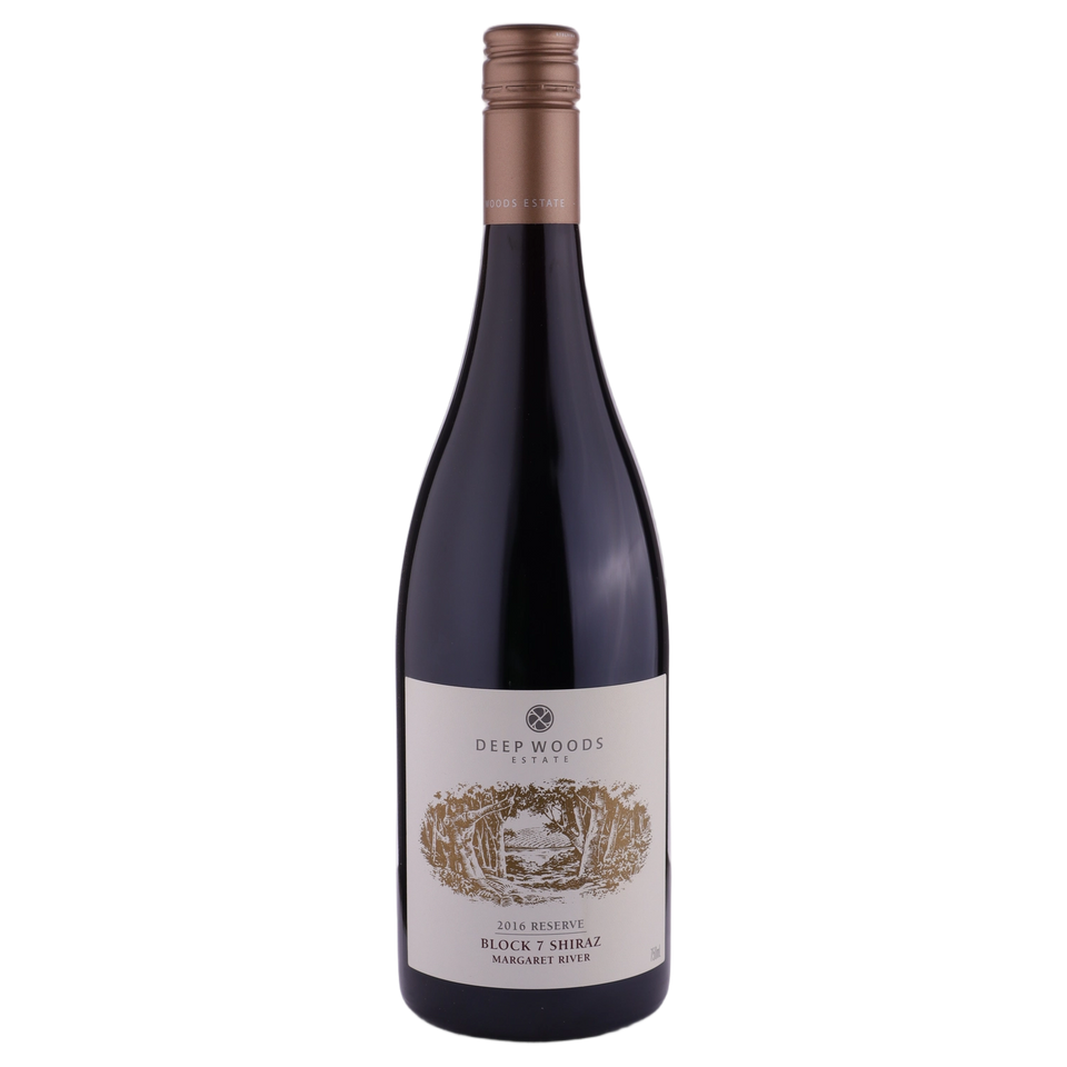 A bottle of Deep Woods Reserve Block 7 Shiraz 2016 750ml Red Wine