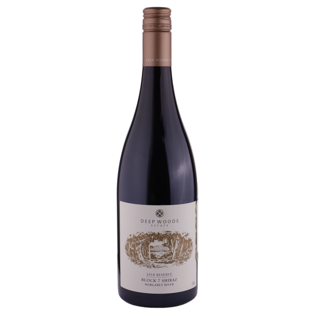 A bottle of Deep Woods Reserve Block 7 Shiraz 2018 750ml Red Wine