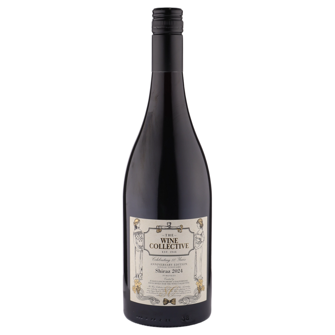 A bottle of TWC 80th Pyrenees Dalwhinnie Shiraz 2024 750ml Red Wine