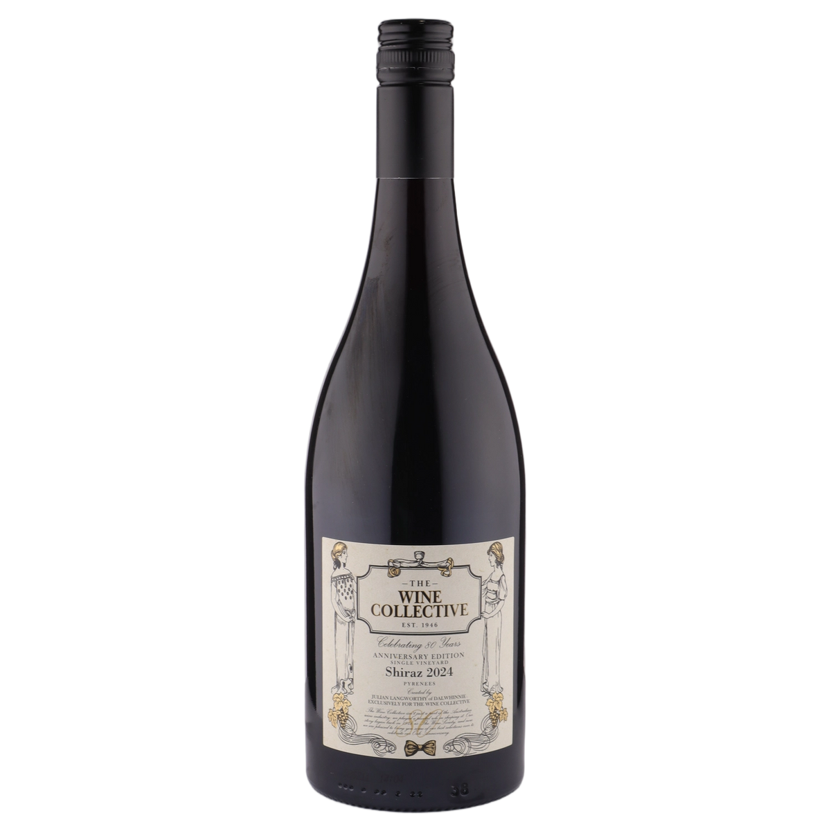 A bottle of TWC 80th Pyrenees Dalwhinnie Shiraz 2024 750ml Red Wine