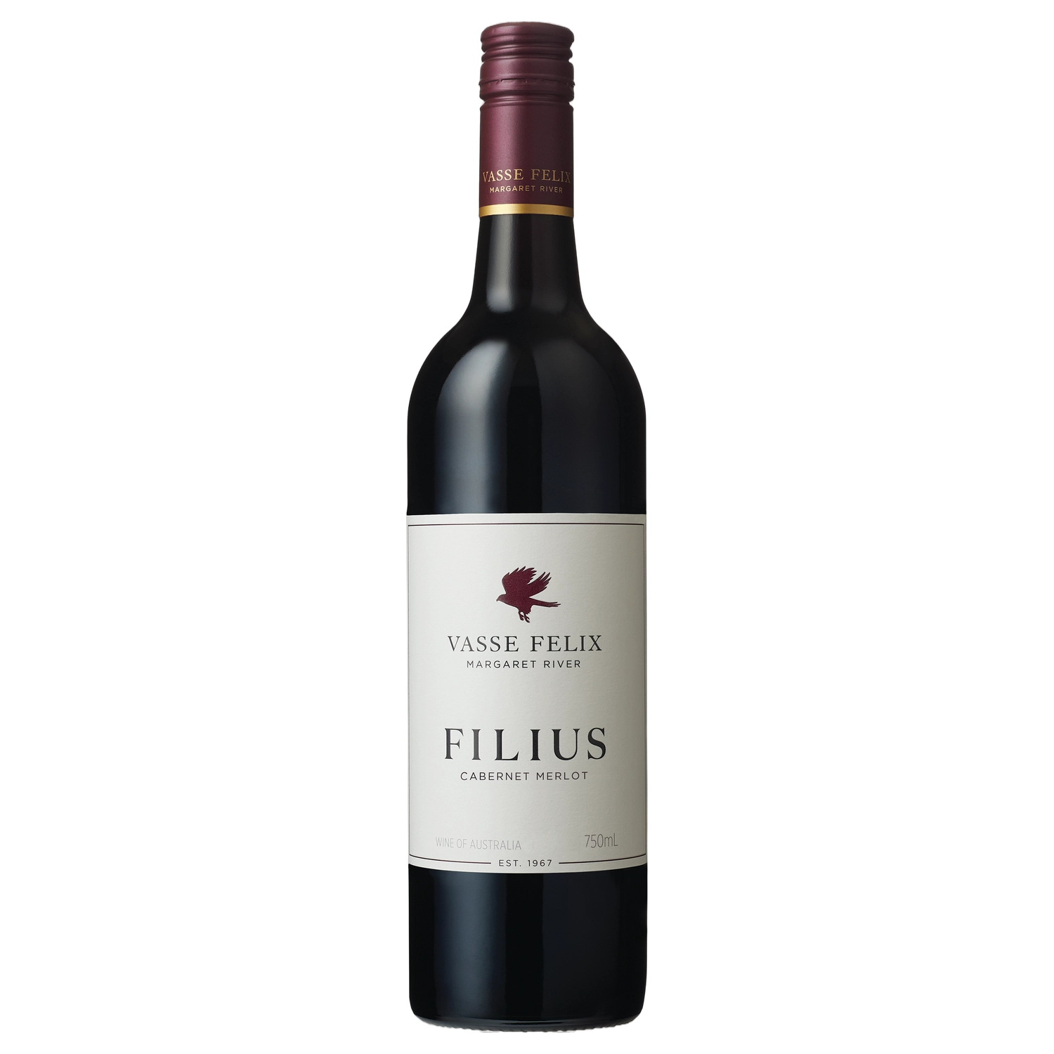 A bottle of Vasse Felix Filius Cabernet Merlot 2024 750ml Red Wine
