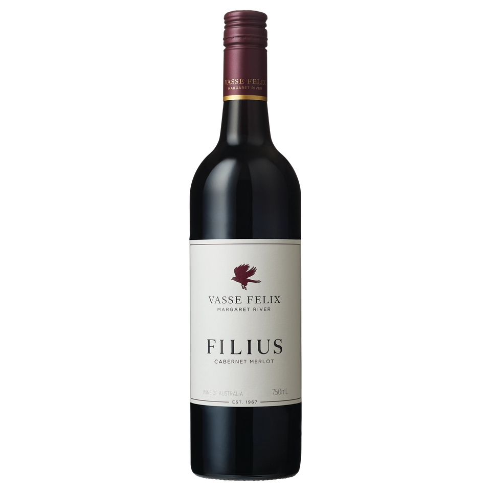 A bottle of Vasse Felix Filius Cabernet Merlot 2024 750ml Red Wine