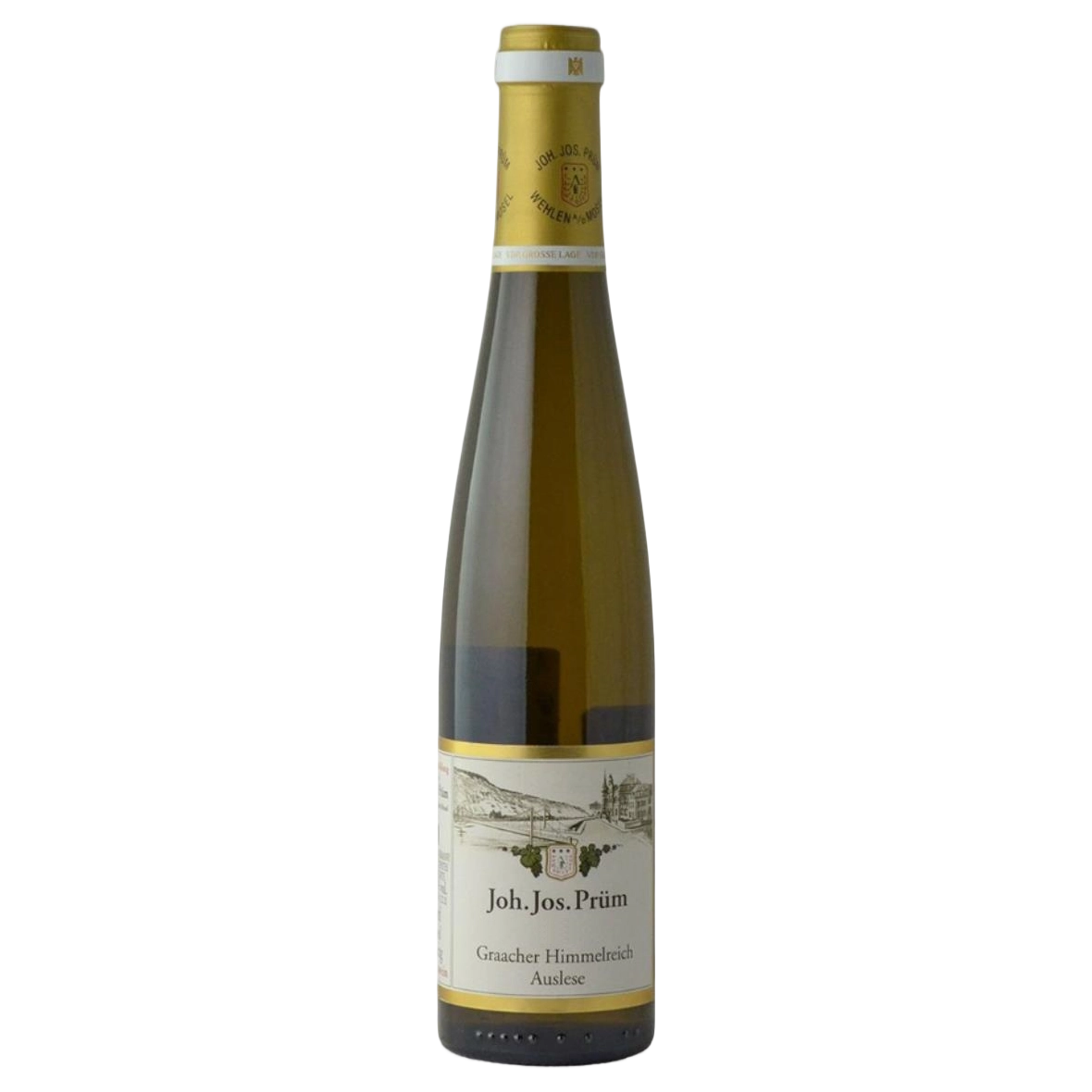 A bottle of Joh Jos Prüm Graacher Himmelreich Riesling Auslese GOLDKAPSEL () 2024 375ml White Wine