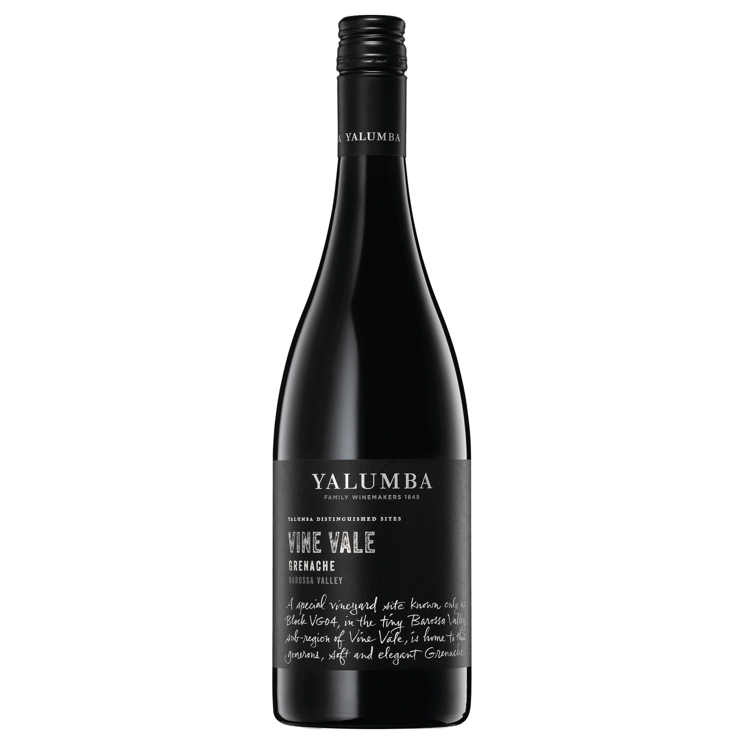 A bottle of Yalumba Vine Vale Grenache 2025 750ml Red Wine