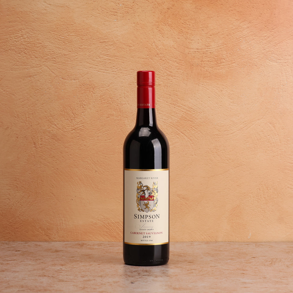 A bottle of Simpson Estate Jenny Cabernet Sauvignon 2019 750ml Red Wine