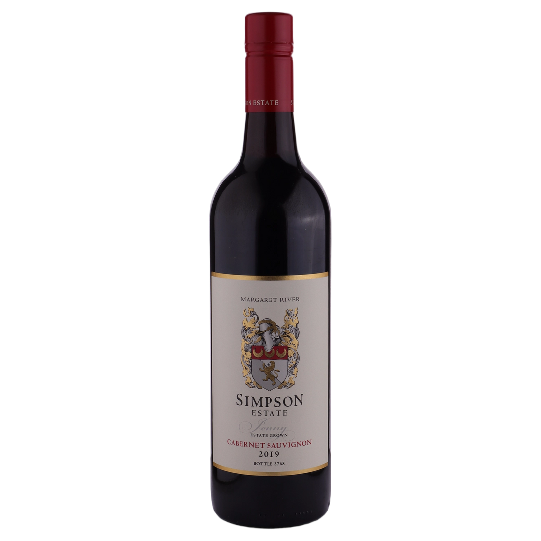 A bottle of Simpson Estate Jenny Cabernet Sauvignon 2019 750ml Red Wine