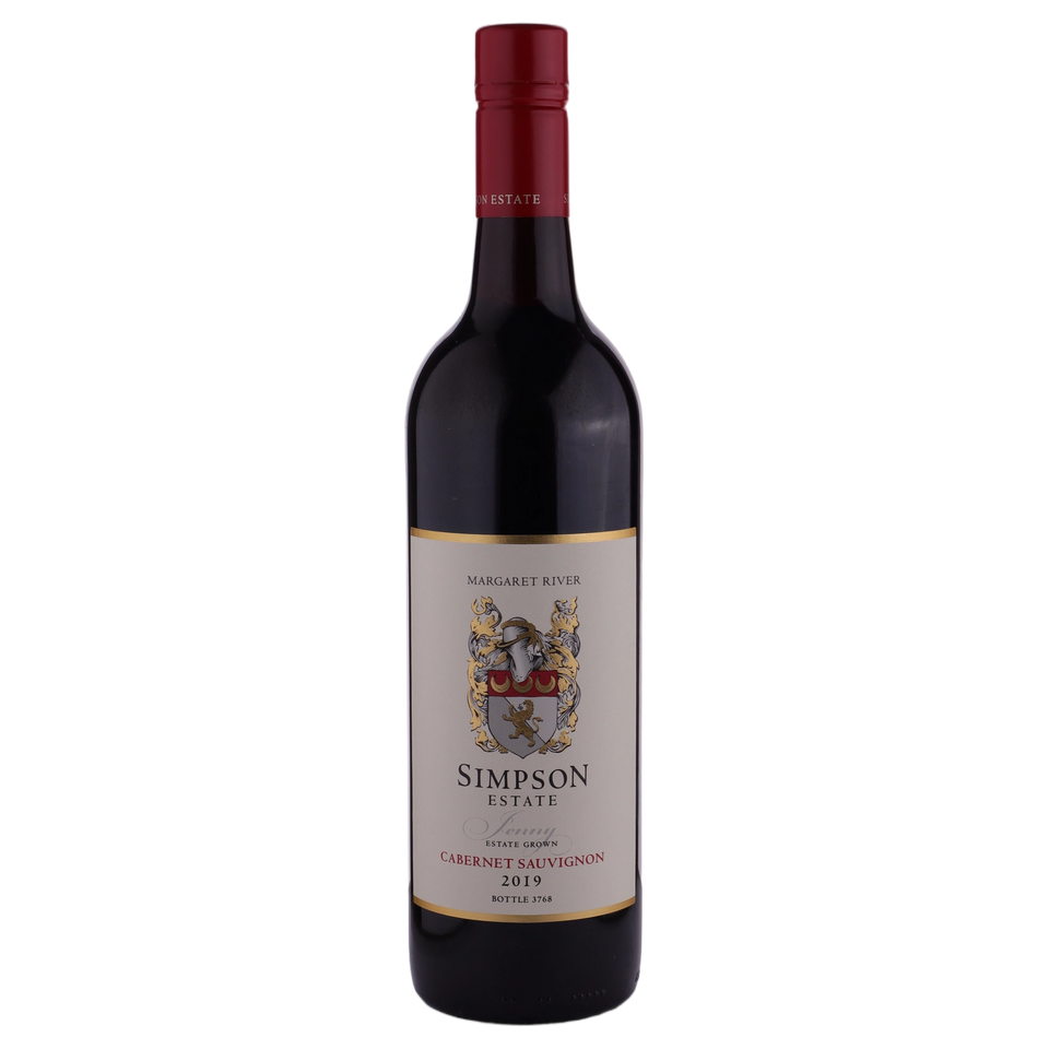 A bottle of Simpson Estate Jenny Cabernet Sauvignon 2019 750ml Red Wine
