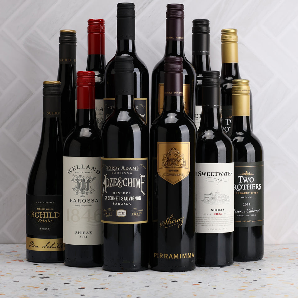 A collection of Top Red Premium Dozen from The Wine Collective