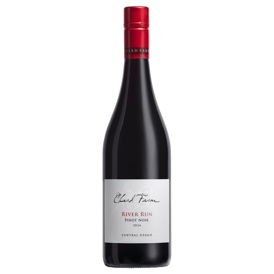 A bottle of Chard Farm River Run Pinot Noir 2024 750ml Red Wine