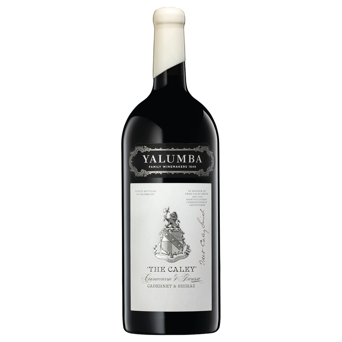 A bottle of Yalumba The Caley Cabernet & Shiraz 2021 3000ml Red Wine