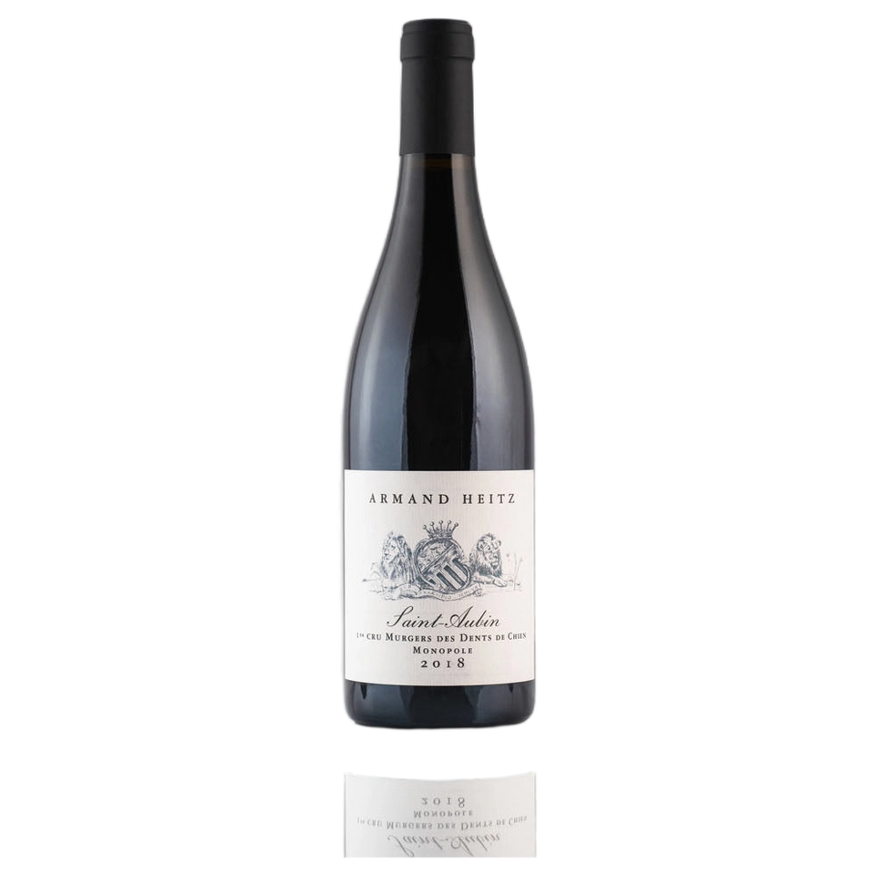 A bottle of Armand Heitz Saint Aubin 1er Cru 'Murgers des Dents de Chien' Rouge 2018 750ml Red Wine