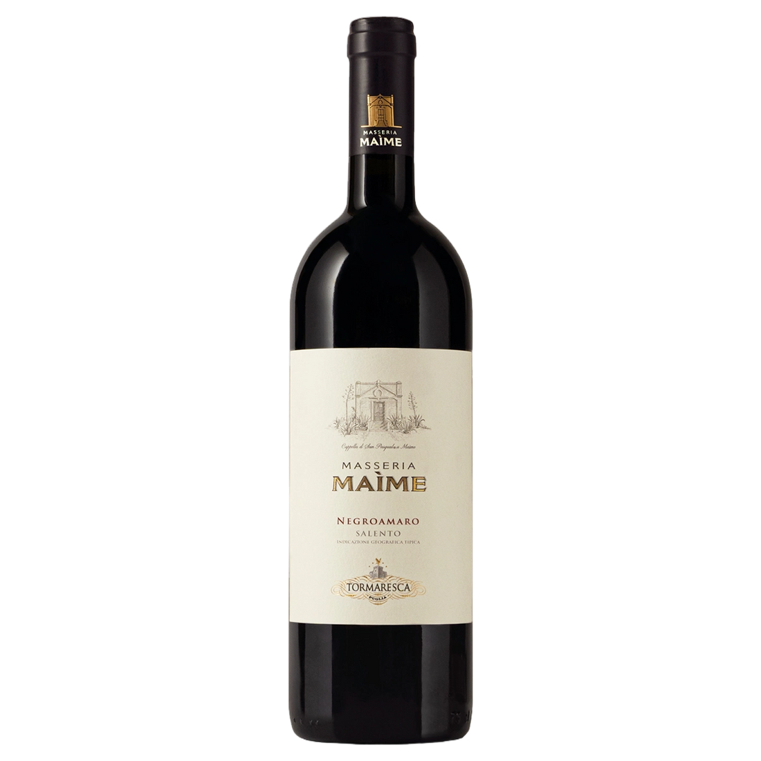 A bottle of Tormaresca Masseria Maime Negroamaro Salento IGT 2019 750ml Red Wine