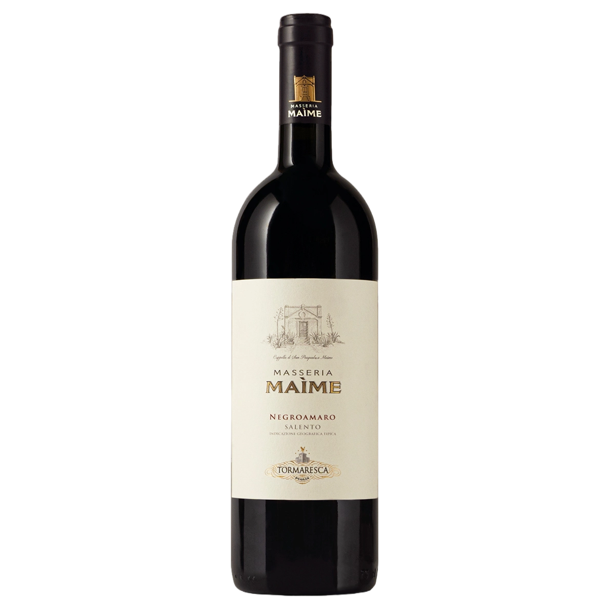 A bottle of Tormaresca Masseria Maime Negroamaro Salento IGT 2019 750ml Red Wine