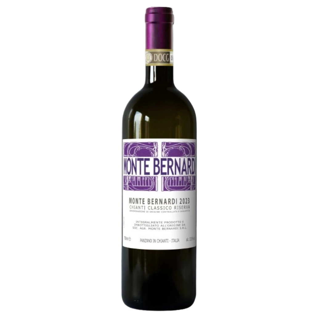 A bottle of Monte Bernardi Chianti Classico Riserva DOCG 2023 750ml Red Wine