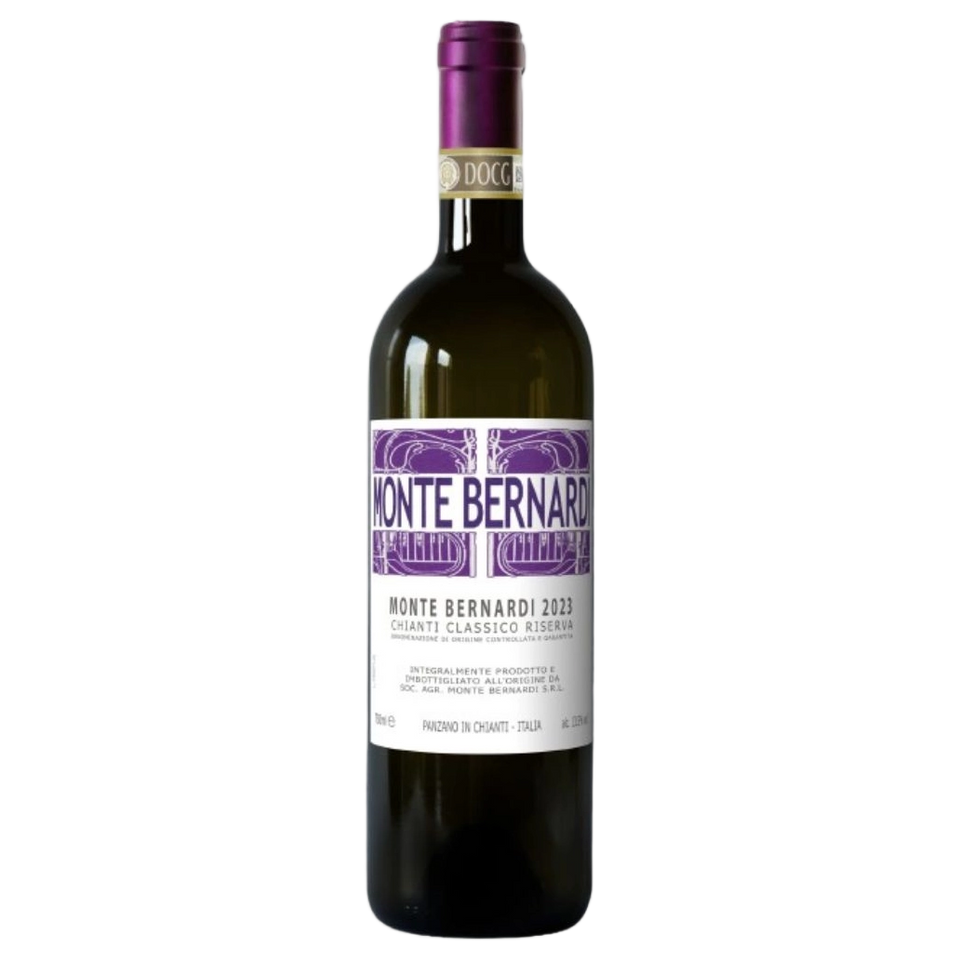 A bottle of Monte Bernardi Chianti Classico Riserva DOCG 2023 750ml Red Wine