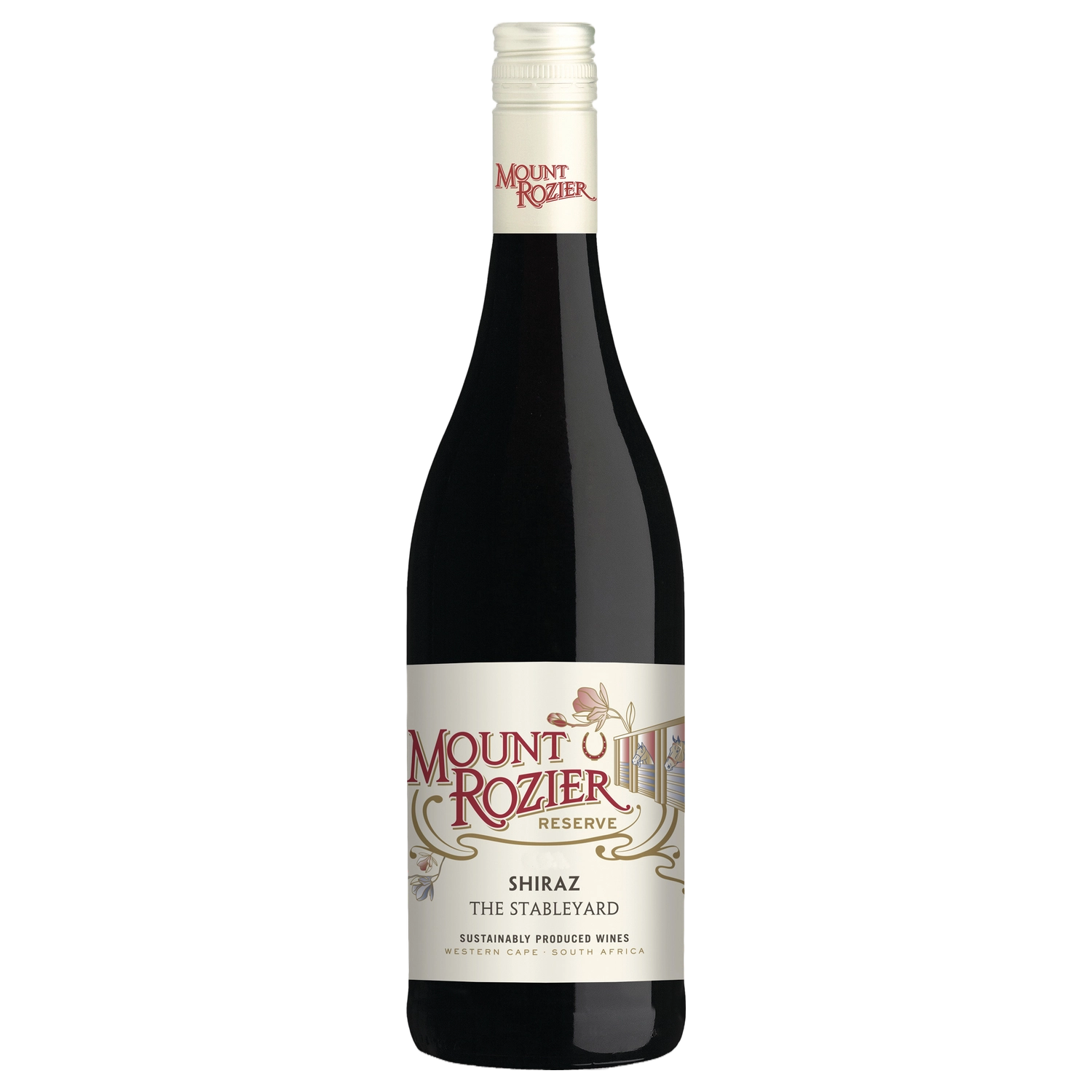 A bottle of Mount Rozier Reserve The Stable Yard Shiraz 2022 750ml Red Wine
