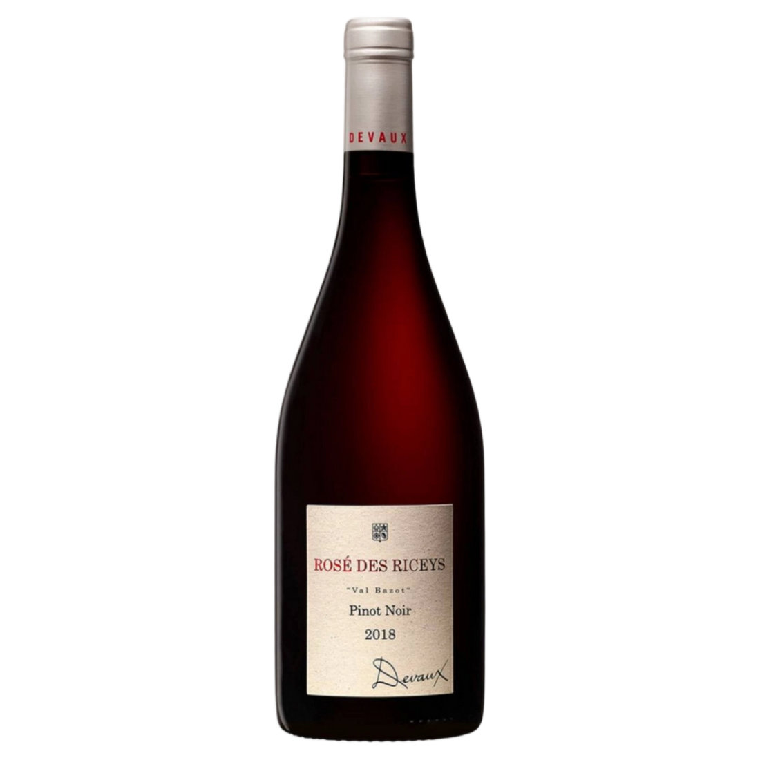 A bottle of Champagne Devaux Rose Des Riceys Val Bazot Pinot Noir 2018 750ml Red Wine