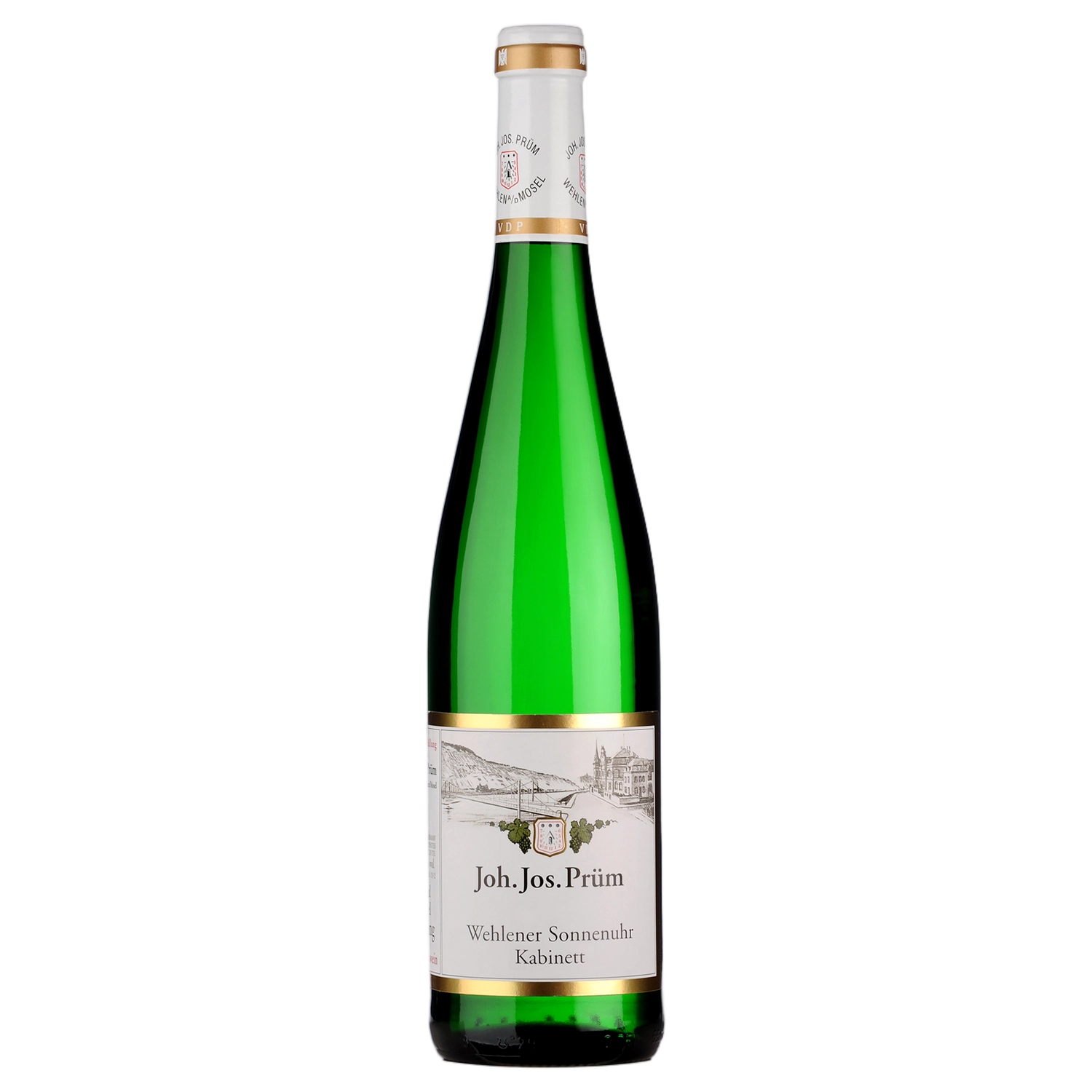 A bottle of J.J. Prum Wehlener Sonnenuhr Riesling Kabinett 2024 750ml White Wine