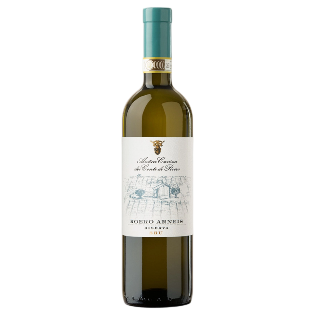 A bottle of Antica Cascina Conti Di Roero Arneis Riserva Sru DOCG 2023 750ml White Wine
