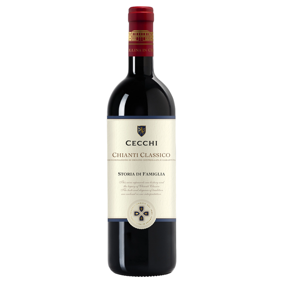 A bottle of Cecchi Chianti Classico Storia Di Famiglia DOCG 2024 750ml Red Wine