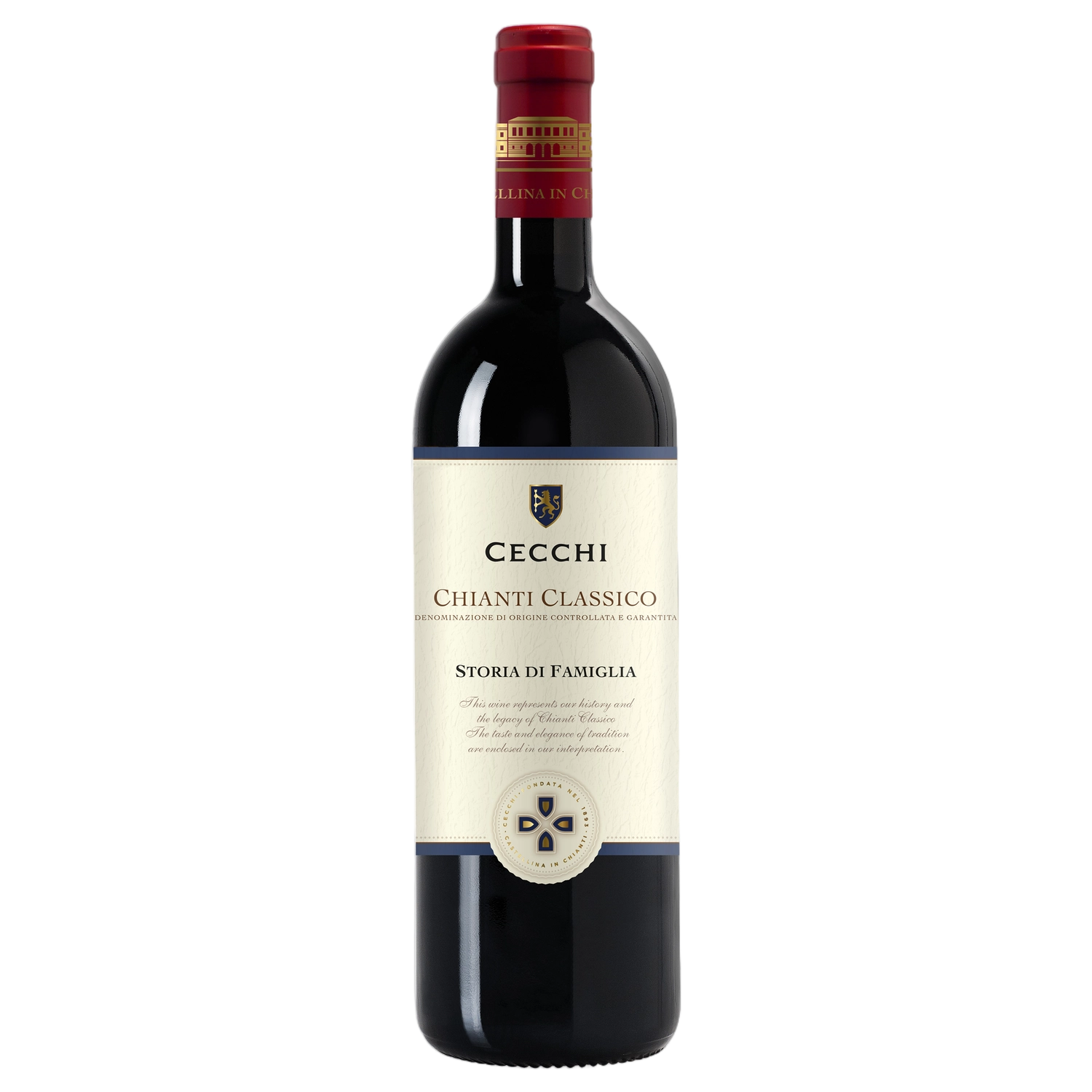 A bottle of Cecchi Chianti Classico Storia Di Famiglia DOCG 2024 750ml Red Wine