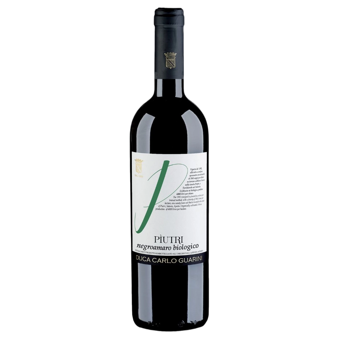 A bottle of Duca Carlo Guarini Negroamaro Piutri IGT 2022 750ml Red Wine