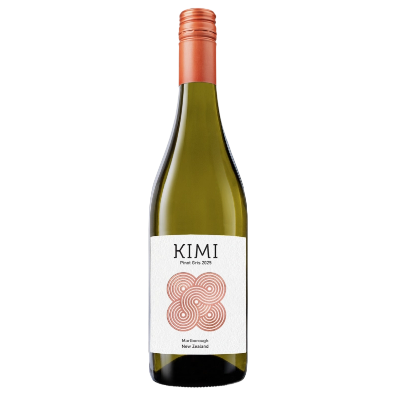 A bottle of Kimi Pinot Gris 2025 750ml White Wine