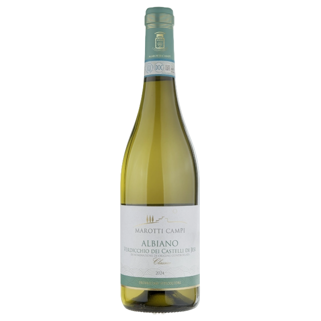 A bottle of Marotti Campi Verdicchio Di Jesi Albiano DOC 2024 750ml White Wine