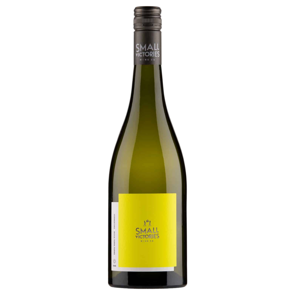 A bottle of Small Victories Vermentino Riverland 2023 750ml White Wine