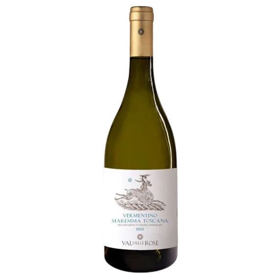 A bottle of Val Delle Rose Vermentino Maremma Toscana Rosamante DOC 2024 750ml White Wine