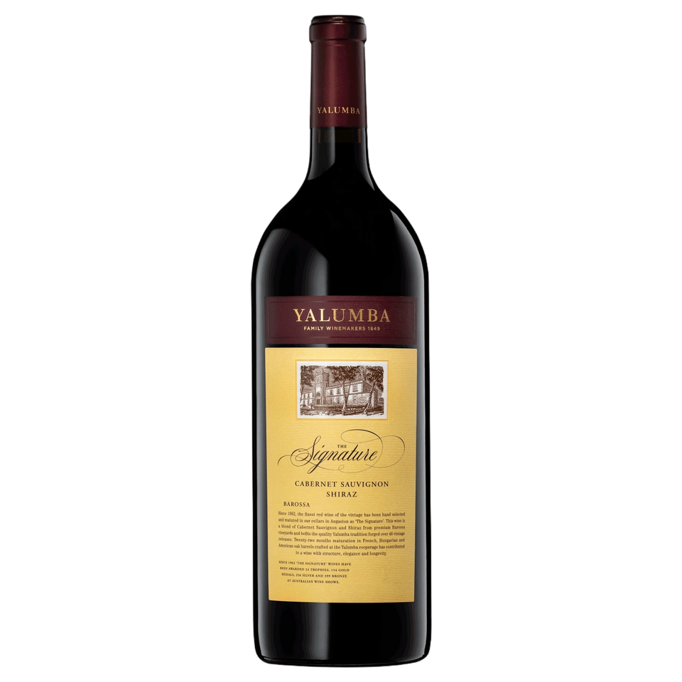 A bottle of Yalumba The Signature Cabernet Sauvignon & Shiraz 2022 1500ml Red Wine