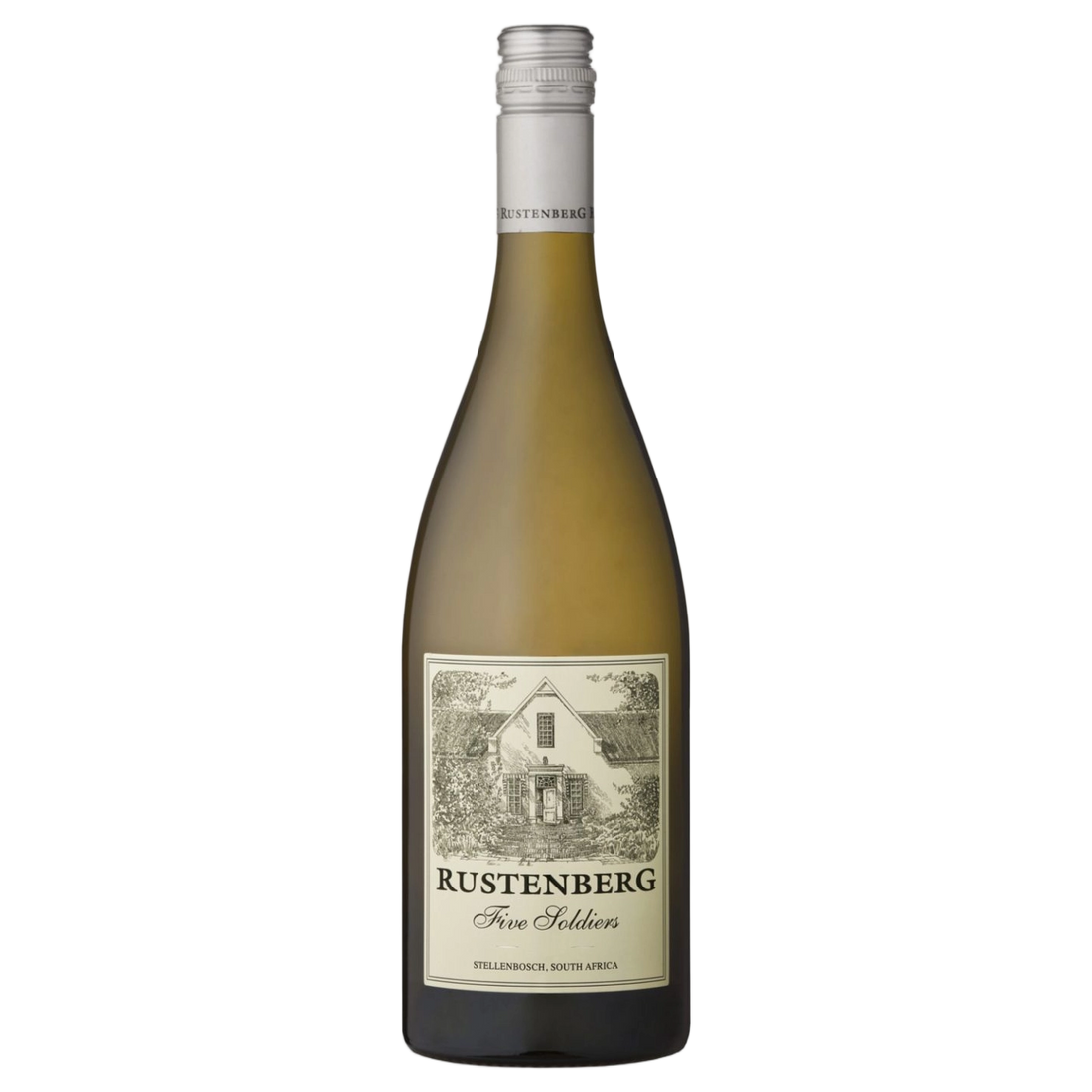 A bottle of Rustenberg 5 Soldiers Chardonnay 2023 750ml White Wine