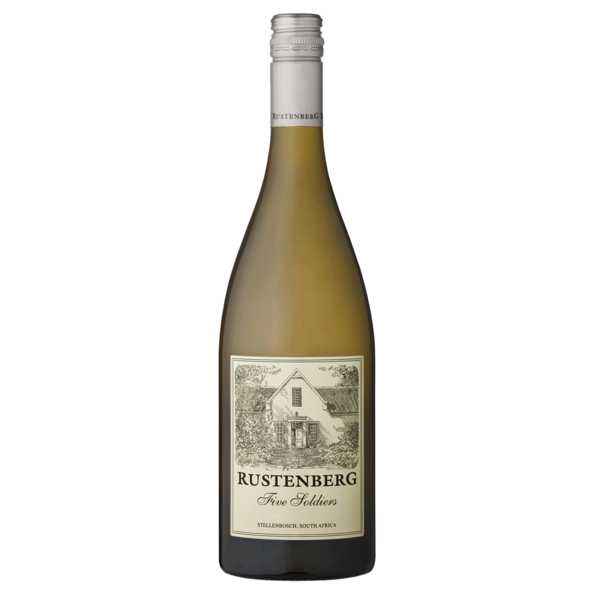 A bottle of Rustenberg 5 Soldiers Chardonnay 2023 750ml White Wine