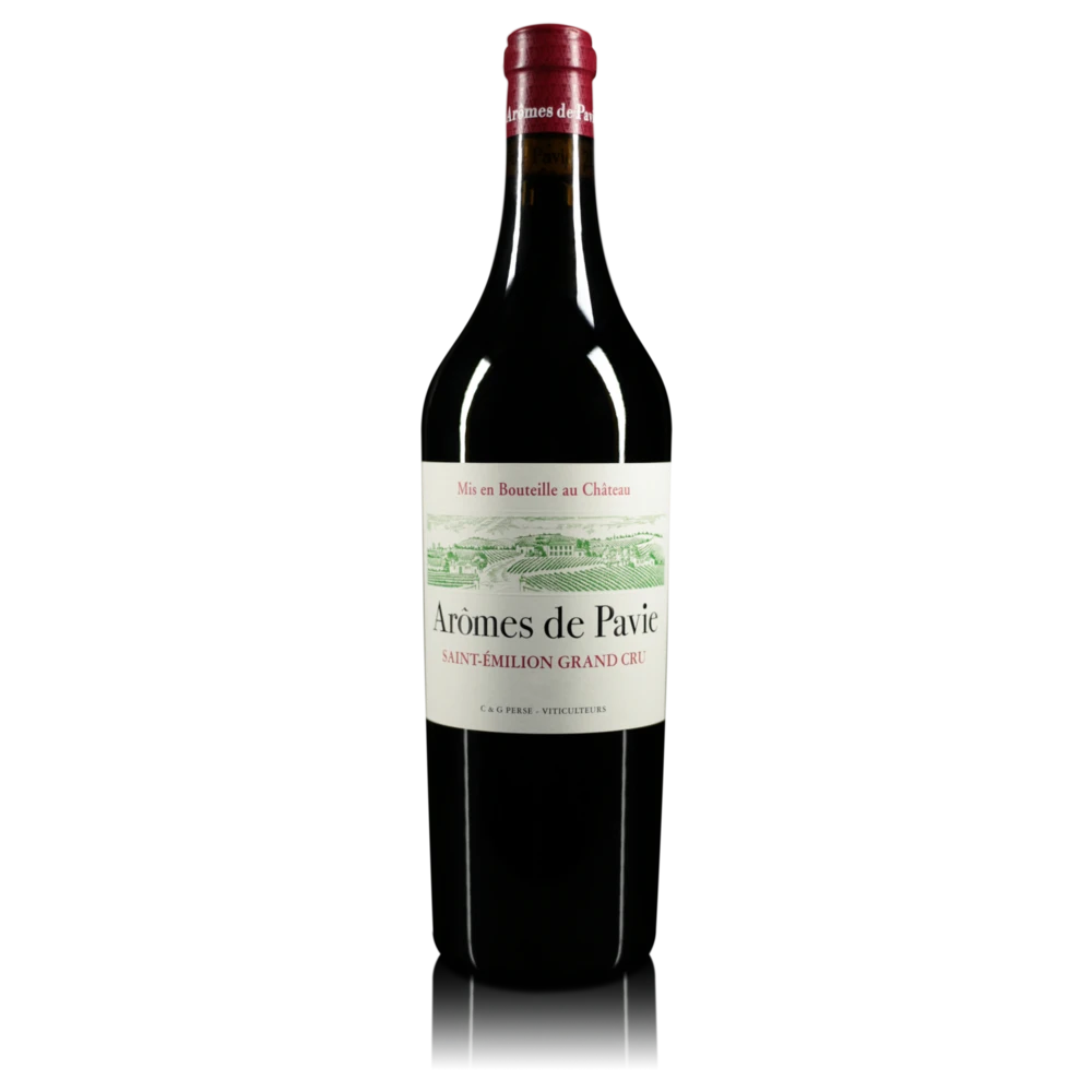 A bottle of Les Aromes De Pavie 2022 750ml Red Wine