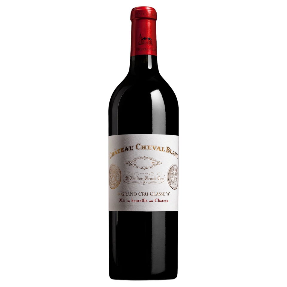 A bottle of Chateau Cheval Blanc 2023 3000ml Red Wine