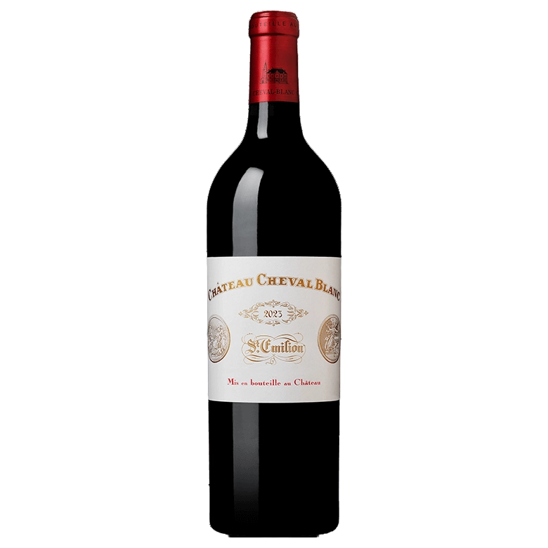 A bottle of Chateau Cheval Blanc 2023 375ml Red Wine