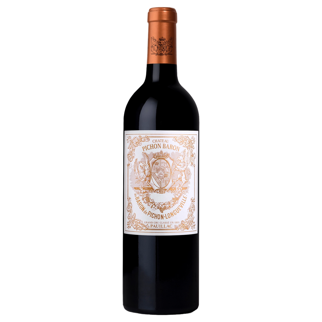 A bottle of Chateau Pichon Longuev. Baron 2021 750ml Red Wine