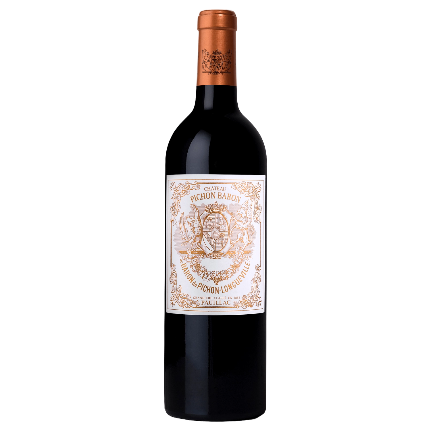 A bottle of Chateau Pichon Longuev. Baron 2021 750ml Red Wine