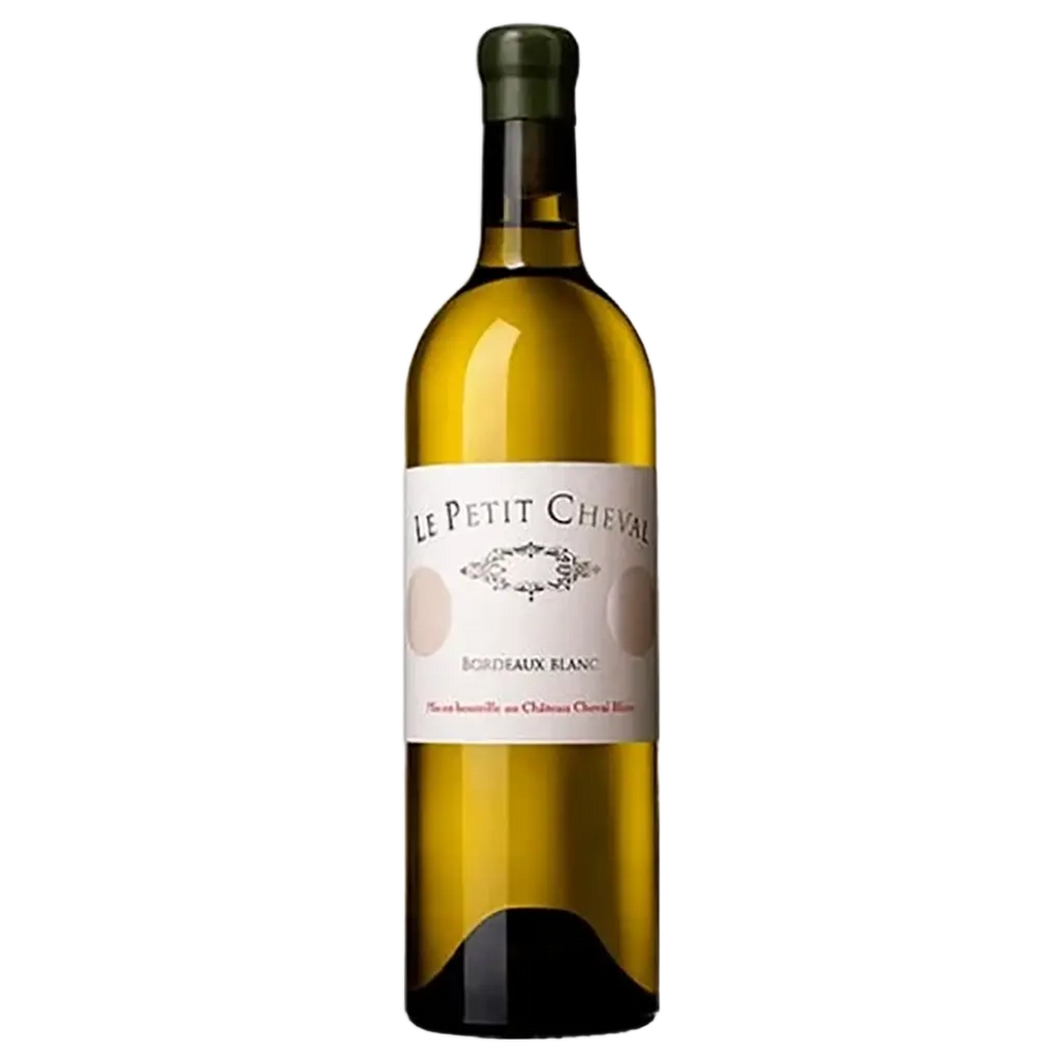 A bottle of Le Petit Cheval Blanc 2023 1500ml White Wine